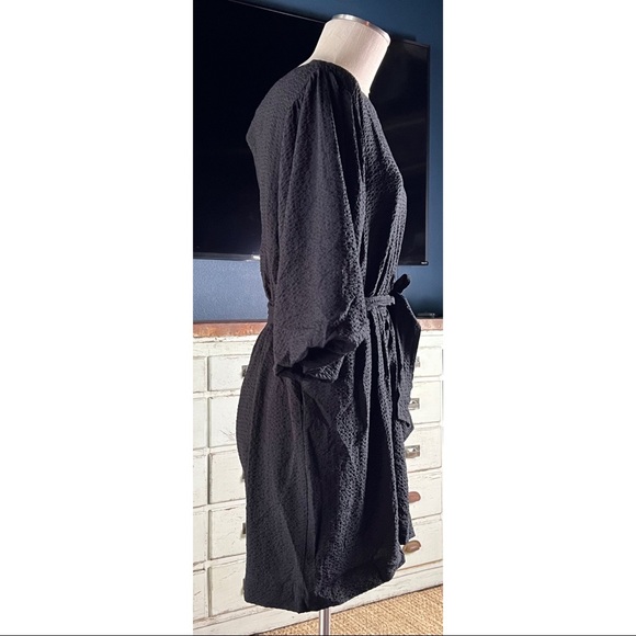 Anthropologie Francesca Balloon Sleeve Black Short Romper - Picture 6 of 11